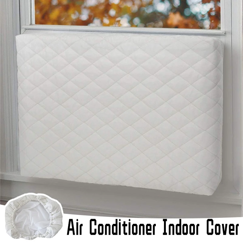 

Indoor Air Conditioner Cover Inside Window AC Protection Cover with ElasticStrap Air Conditioning Main Unit Protective Cover New