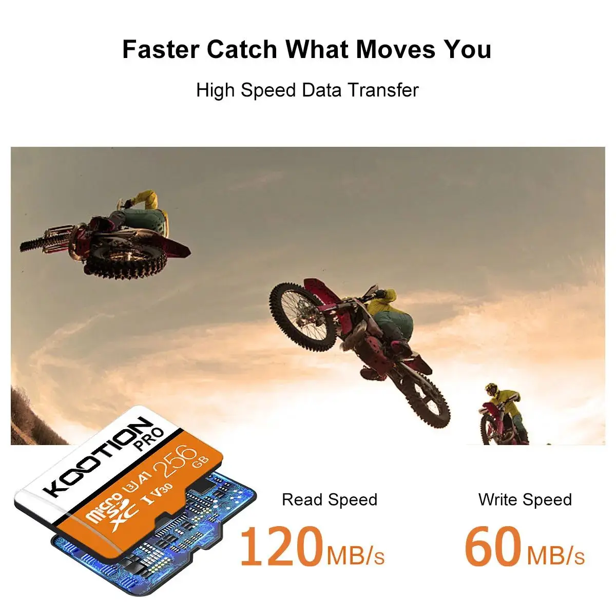 KOOTION Micro SD Card Memory Card Class 10 256GB 128GB 64GB U3 4K High Speed Cartao De Memoria TF Mecard C10 Flash Memory