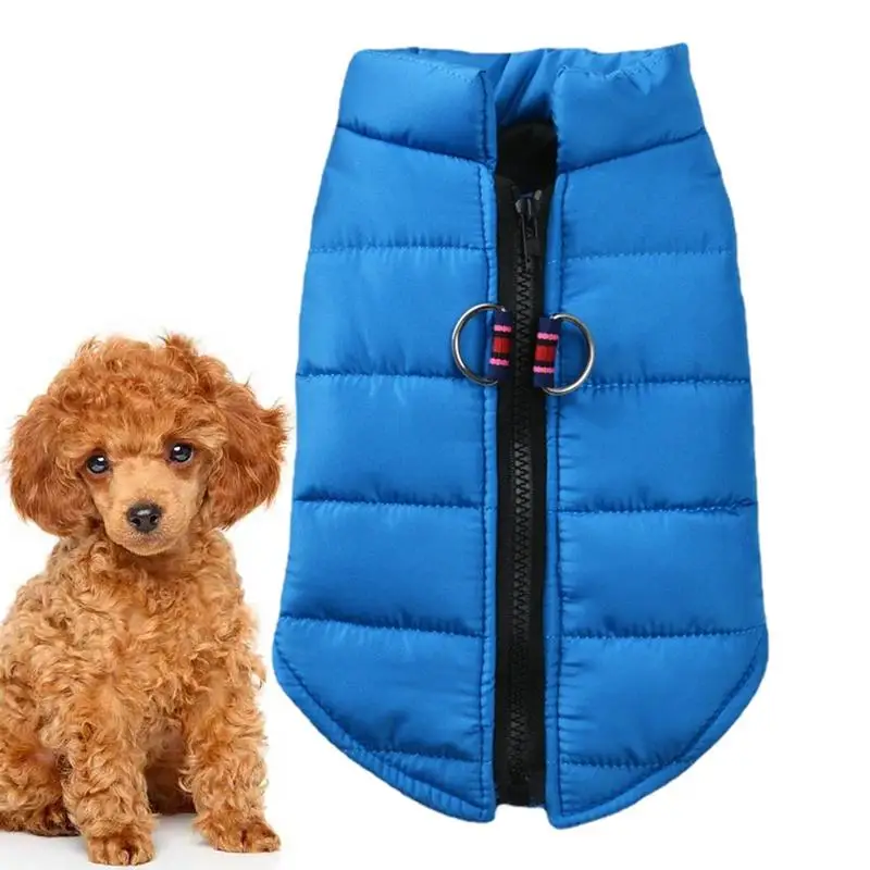 Insulated Dog Coat Dog warm vest pet cotton zipper jacket Resistant Windproof Thickened Comfortable Dog Snow Jacket pet supplies