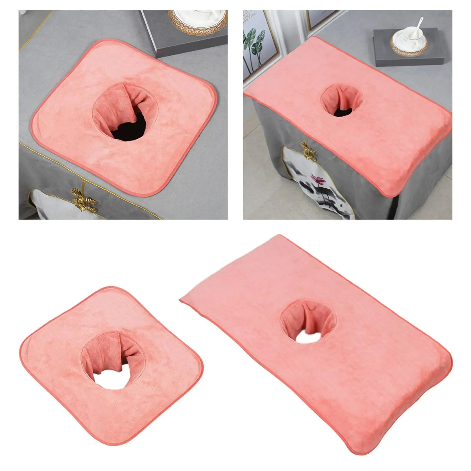 

Массажный стол, полотенце с отверстием для лица, удобное косметическое полотенце, массажное полотенце