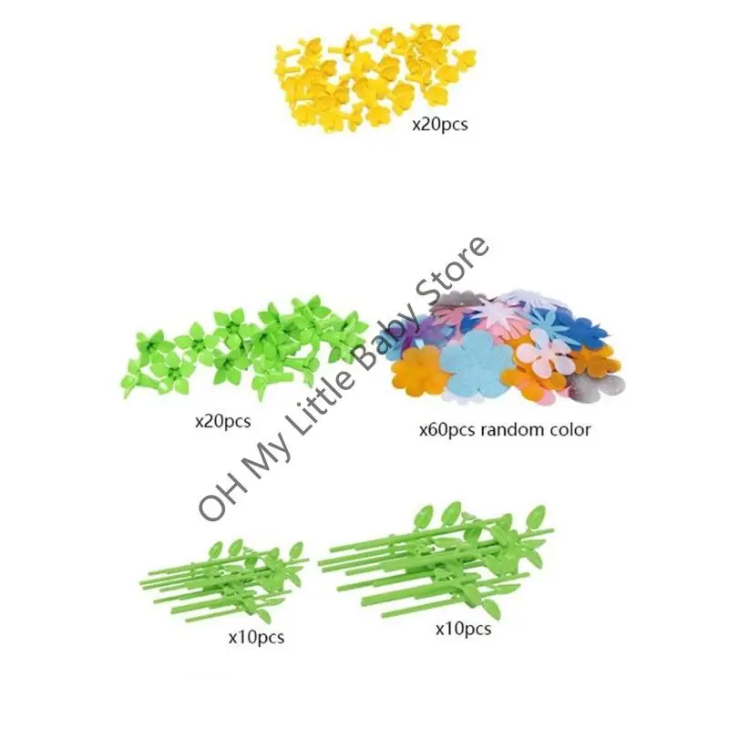 M76C Creative Artificial Flower Buquet Buquet Maszyna maszynowe Zestawy rzemieślnicze dla dzieci bezpieczne plastikowe sztuka