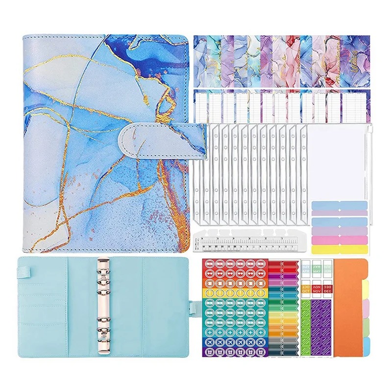 Budget Planner Money Envelopes Binder - Organiser Notebook With Budget Sheets Money Storage Money Book With Films