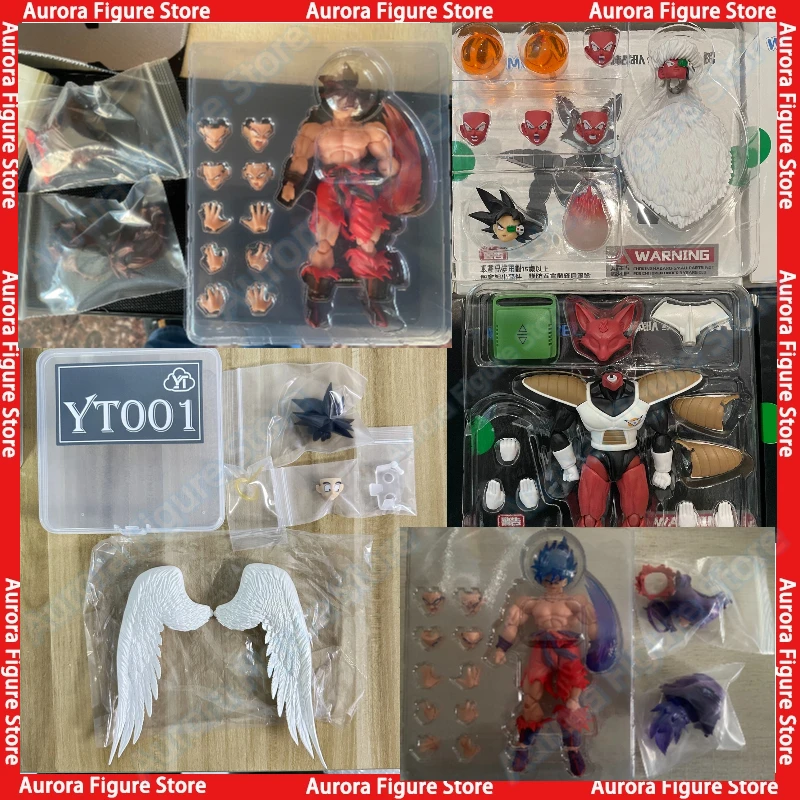 

In Stock Dragon Ball Z 1/12 SHF Super Saiyan God Son Goku Kaio-Ken Angle Goku Red Fox Jeice Anime Action Figure Toys Model PVC