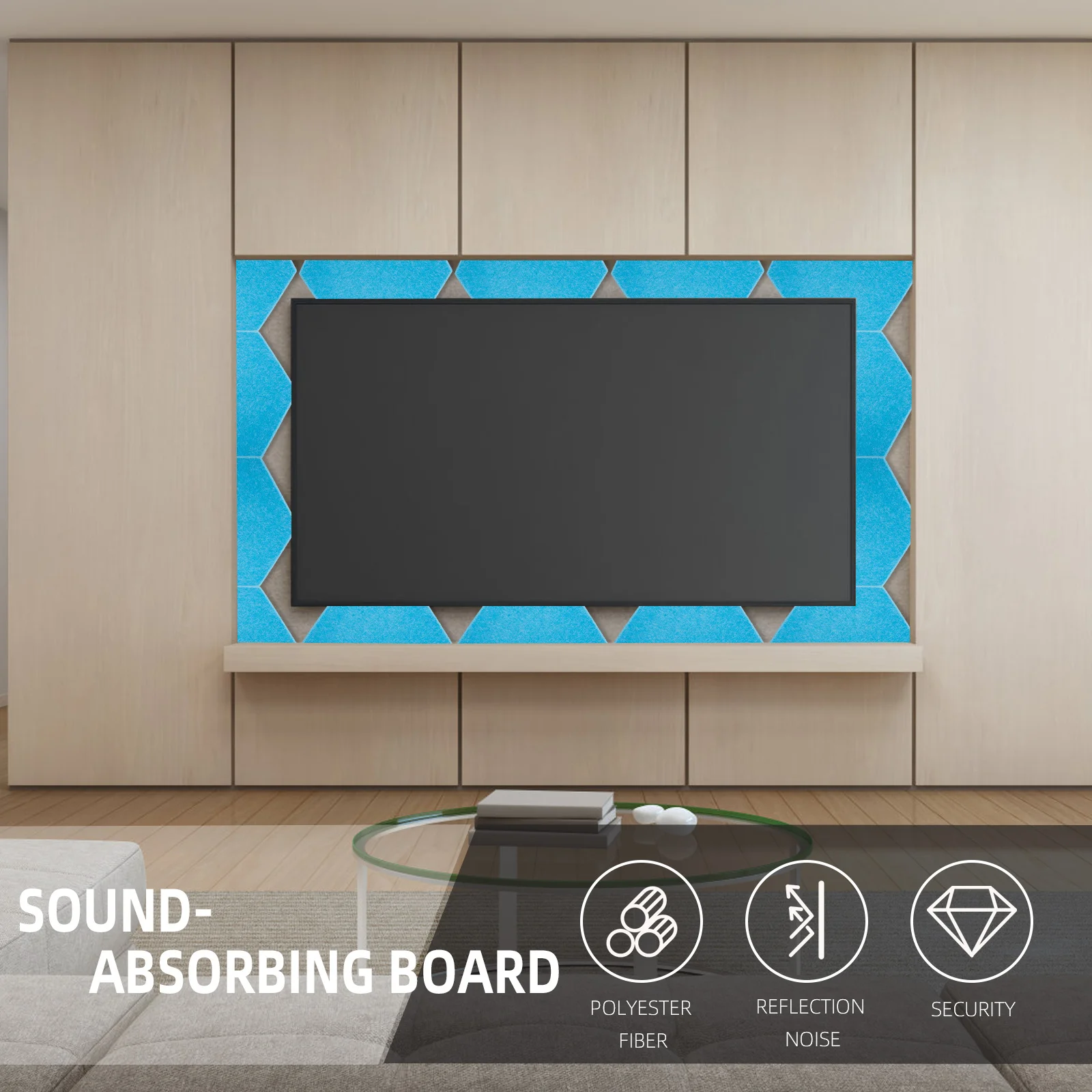 5 pcs Sound Absorption Board Self-Adhesive Acoustic Panels For Studio Ktv Soundproofing Material Noise Reduction