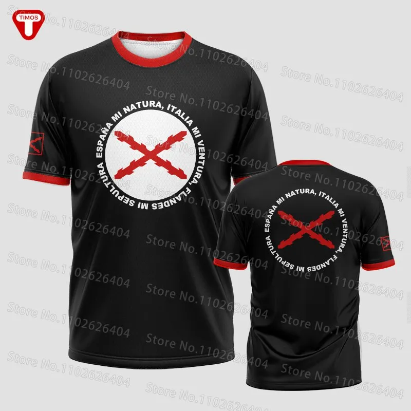 Spanish Empire T Shirt Retro Spain Outdoor technical Shirts fitness Clothing Training Tops MTB Jersey Running Sportswear image 3