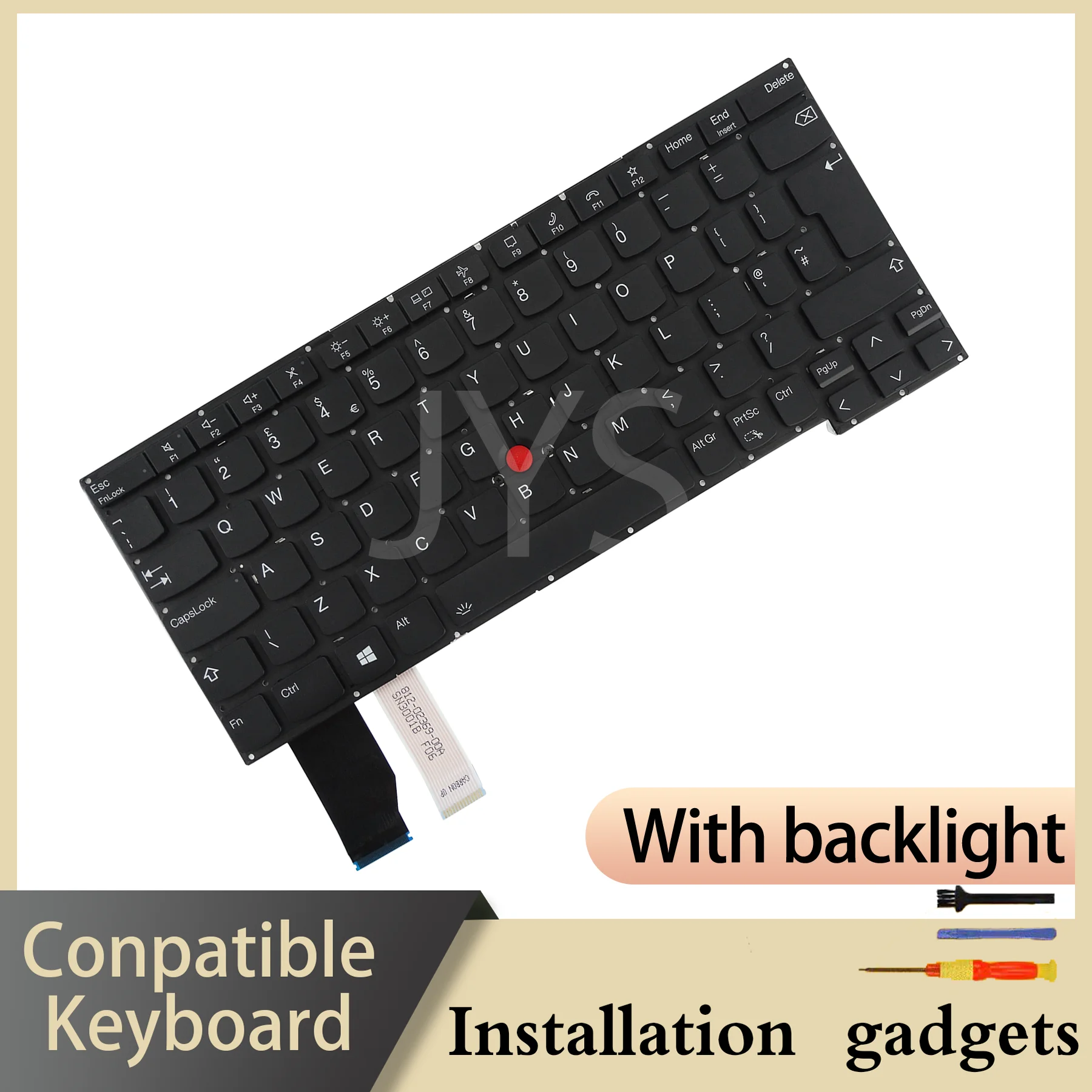 Image of Geeignet für Lenovo Thinkpad X13 Yoga Gen2 5M11C18727 Tastatur mit Hintergrundbeleuchtung, UK US SP-Layout