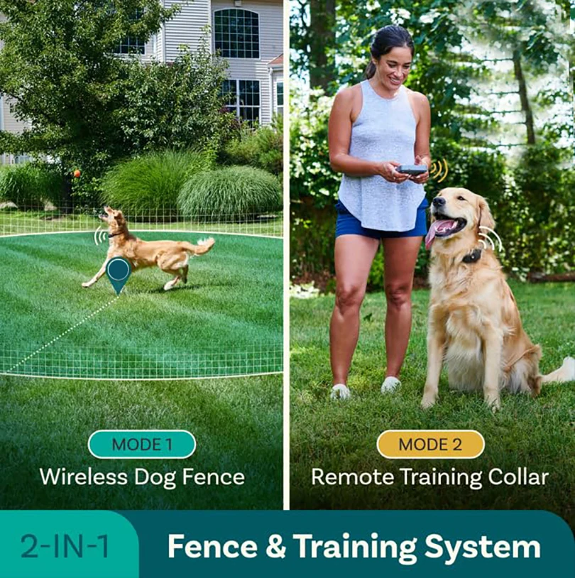 Invisible Wireless Electric Dog Fence System Outdoor Dog Training Remote Control Beep Dog Shock Collar Electric Pet Fence