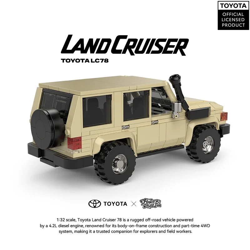 Moc pb8850 lc78 conjunto de construção de land cruiser com caixa de exibição acessórios modelo moc de veículo off-road para colecionadores adultos