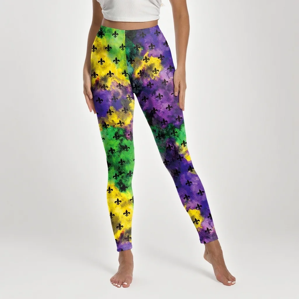 2026 New High Elastic Yoga Pants Custom Funny Print Women Tummy Control Leggings For Gym Running Fitness