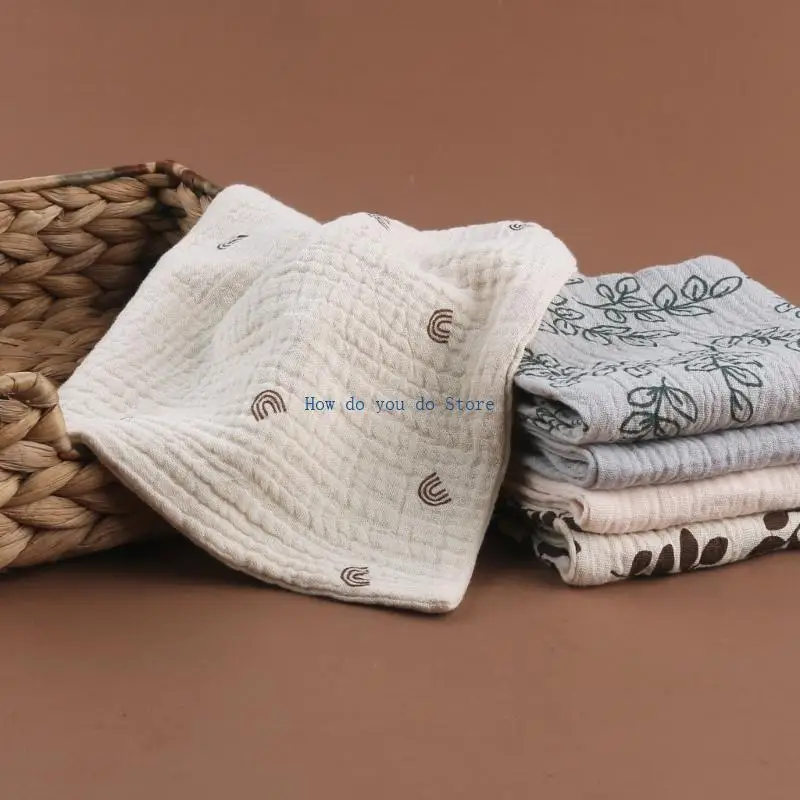 19QF Baby Towel Handkerchief Burp Cloth High Absorb Skin Friendly Face Towel Set 5PCS