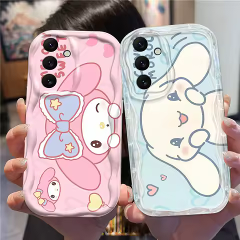 Cartoon Cut Sanrio Kuromi For Samsung A55 A54 A53 A52 A35 A34 A33 A32 A25 A24 A23 A22 A21S A15 A13 A14 5G Wave Oil Cover