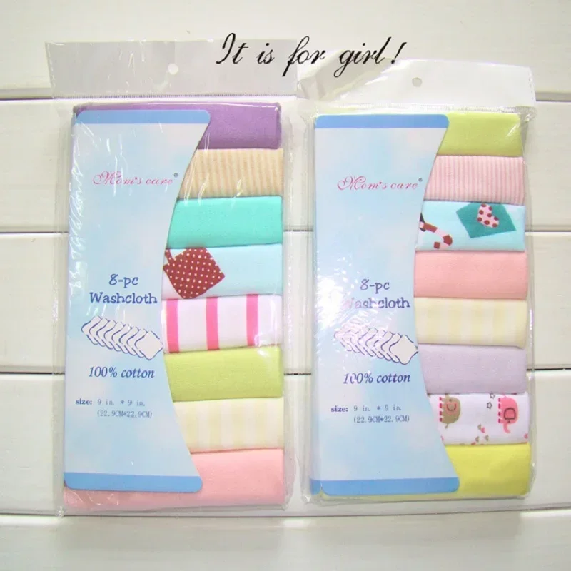 Cotton Newborn Baby Saliva Towel Nursing Towel Baby 8pcs/set 100% Boys Girls Washcloth Handkerchief Dropshipping