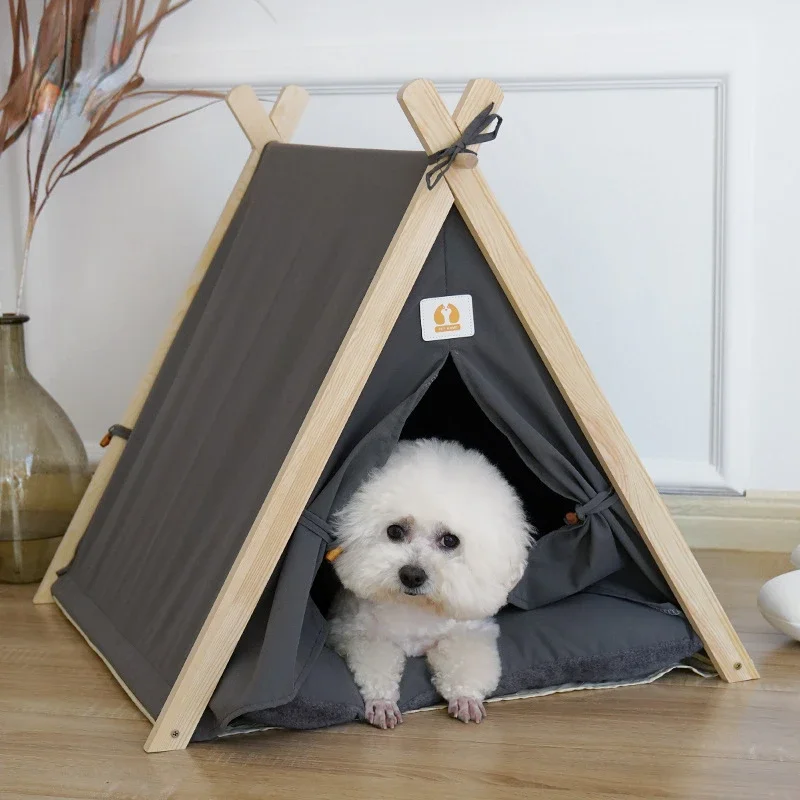 

Pet Tent Nest Canopy Design Japanese and Korean Style Cabin Cat Litter Luxury Models for Dogs and Cats