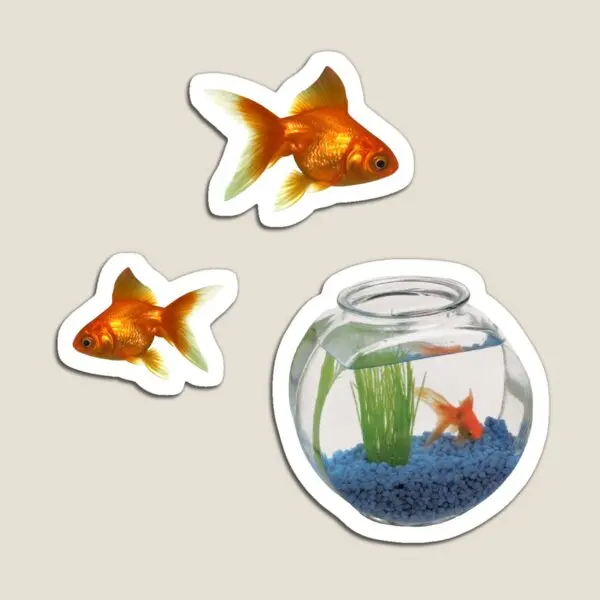 Vintage Y2K Goldfish Aesthetic Sticker P  Magnet Stickers Decor Baby Children for Fridge Organizer Toy Funny Kids  Magnetic