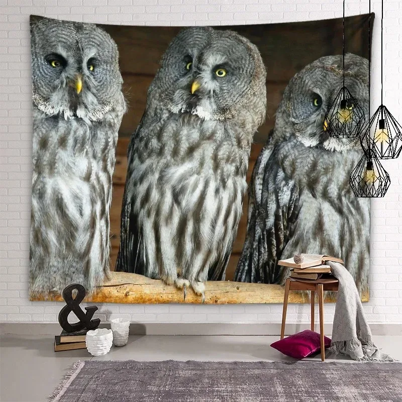 Kawaii Owl Wall Decor Tapestry Home Living Room Tapestry