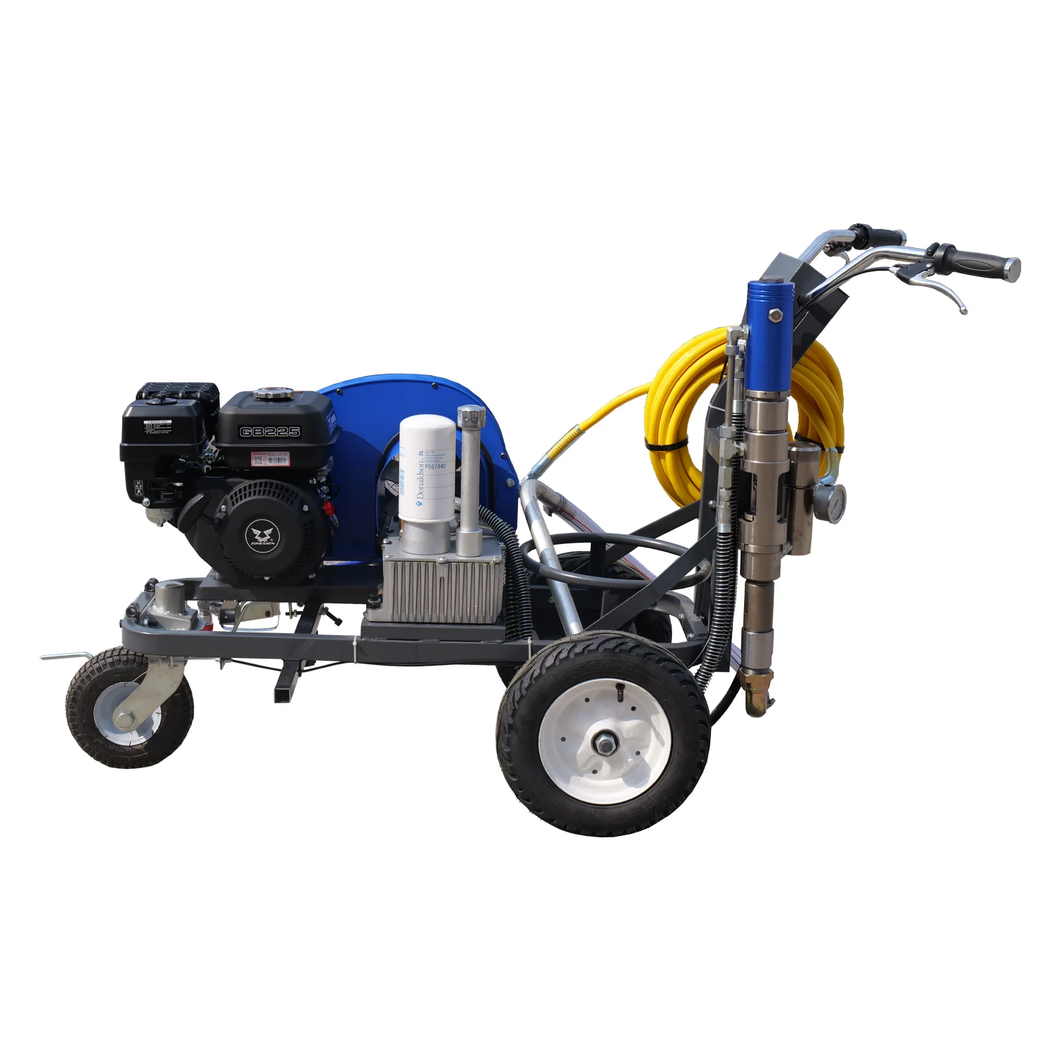 Cold Spray Marking Machine Highway Street Line Striping Equipment Push Type Easy Use With Large Paint Tank