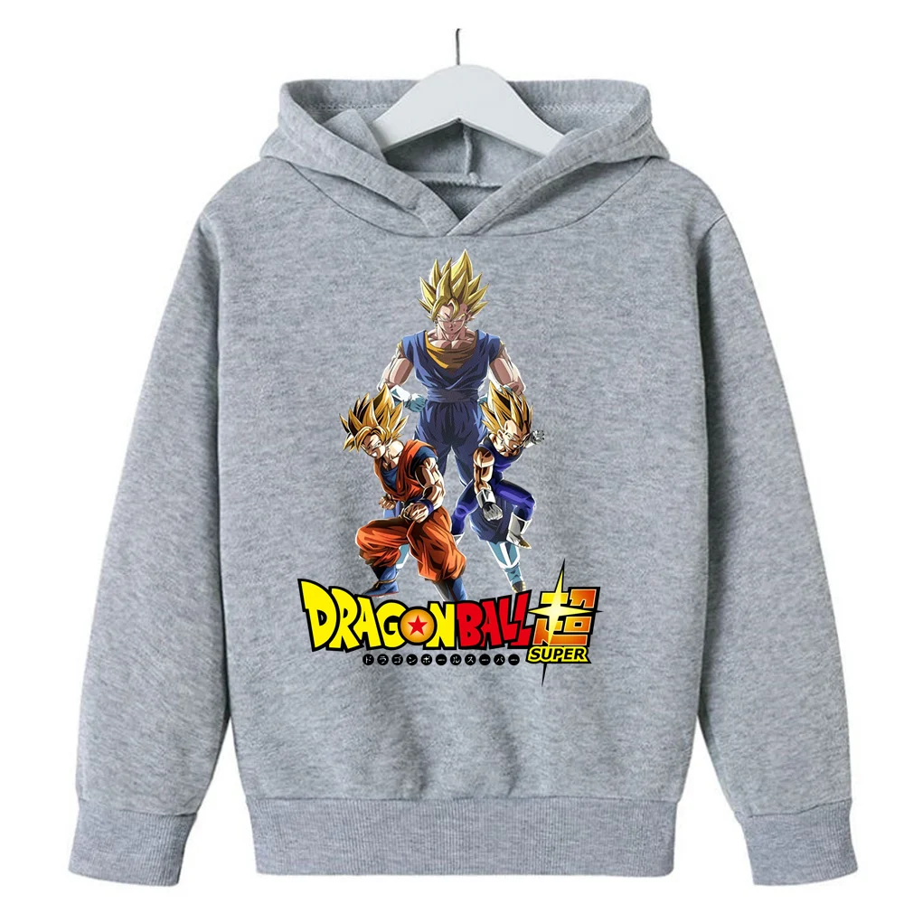 애니메이션 드래곤 펄 후드 캐주얼 편안한 느슨한 긴 소매 탑 스웨터 어린이 만화 그림 가을 겨울 의류