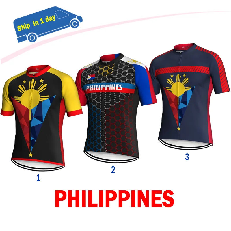 Philippines Bike Jacket Short Sleeve Road Jersey Downhill Wear MTB T-Shirt Cycling Sweater Summer Top Clothes Sport Tee Padd