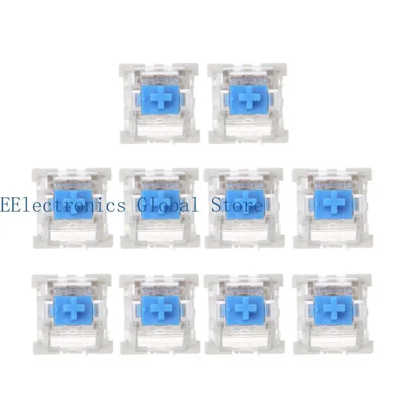 462B 10pcs teclado mecânico 3 pinos interruptor azul para testador teclado Cherry MX