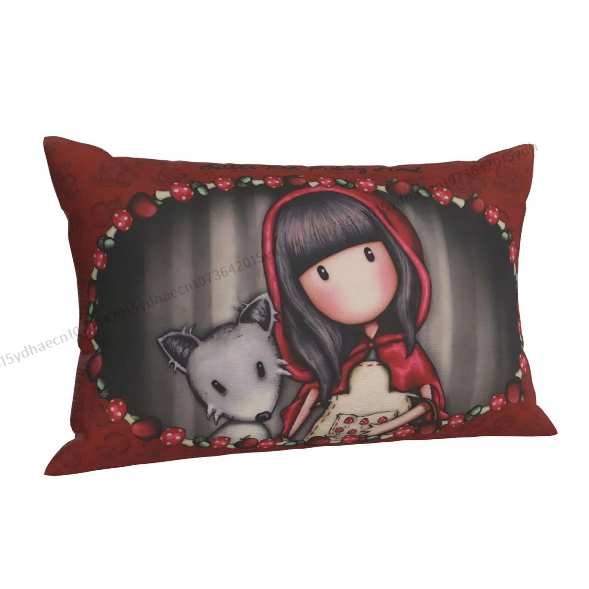 Little Red Girl Pillow Case Santoro Gorjuss Manga Cute Girl Cushion Covers Home Sofa Chair Decorative Backpack Covers