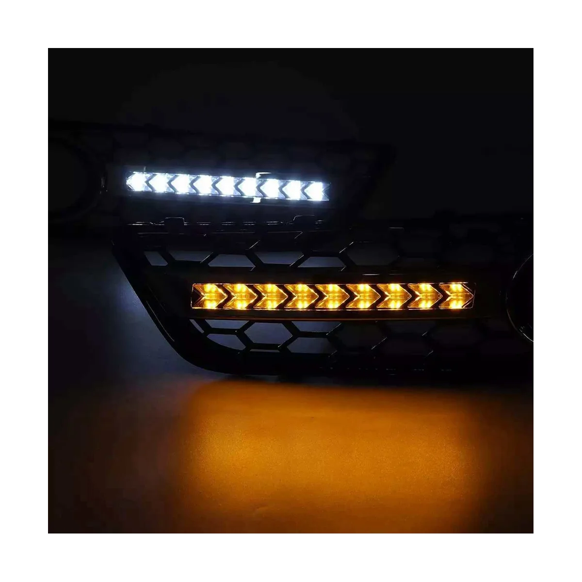 

8P0807682D 8P0807681D Honeycomb Fog Lamp Bezel Cover with LED Daytime Running Lights Automotive for A3 8P