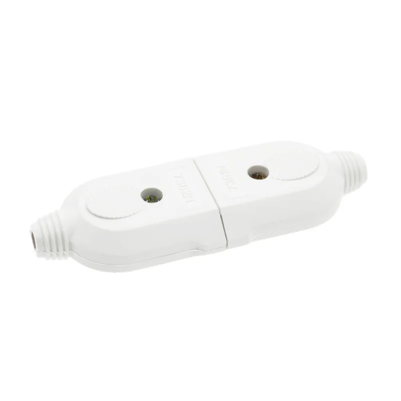 UE 2 Pin AC Energia Elétrica Rewireable Plug Masculino Fêmea Tomada Adaptador Adaptador Fio Cabo de Extensão Conector Destacável