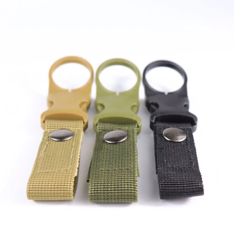 Multi-Functional Mineral Water Clip PortableTactical Nylon Ribbon Mountaineering Buckle and Water Bottle Clip Easy To Carry