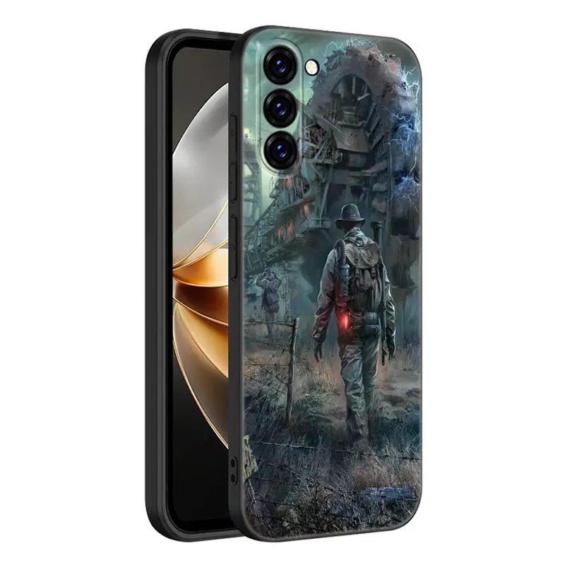 Stalker Clear Sky Black Silicone Phone Case For Samsung Galaxy S23 S21 S20 FE S24 S22 Ultra S10E S10 S9 S8 Plus