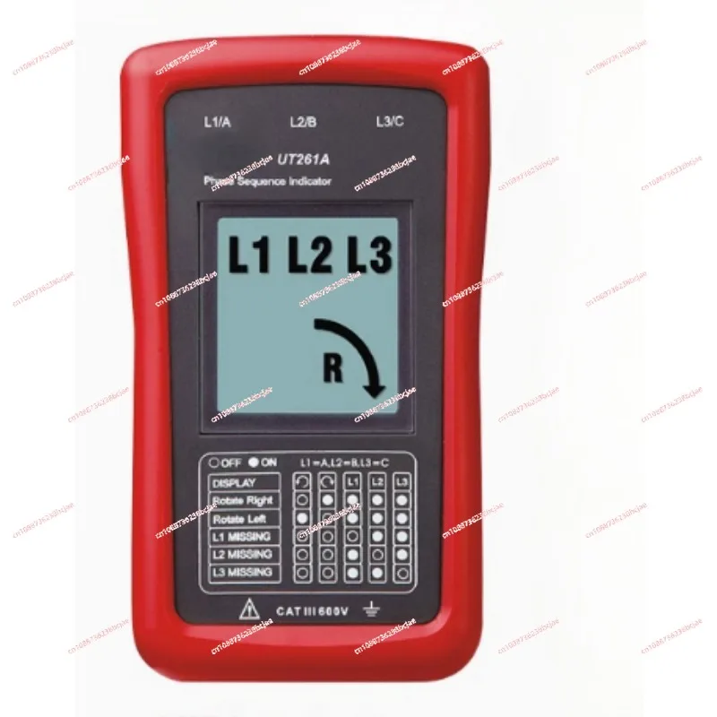 

UNI-T UT261A Phase Sequence and Motor Rotation Indicator 3-Phase Power AC Voltage 40~700V Phase Sequence Indicator