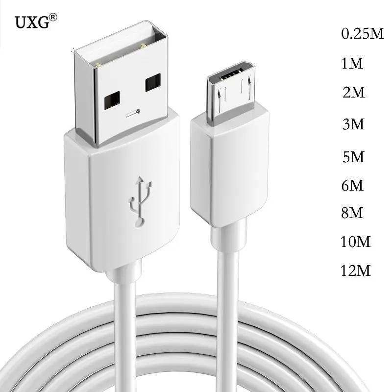 Micro USB Cable Fast Charging For Redmi 7 Note 5 Mobile Phone Microusb USB Cable For Samsung S6 S7 Micro USB Cable 25cm-12m