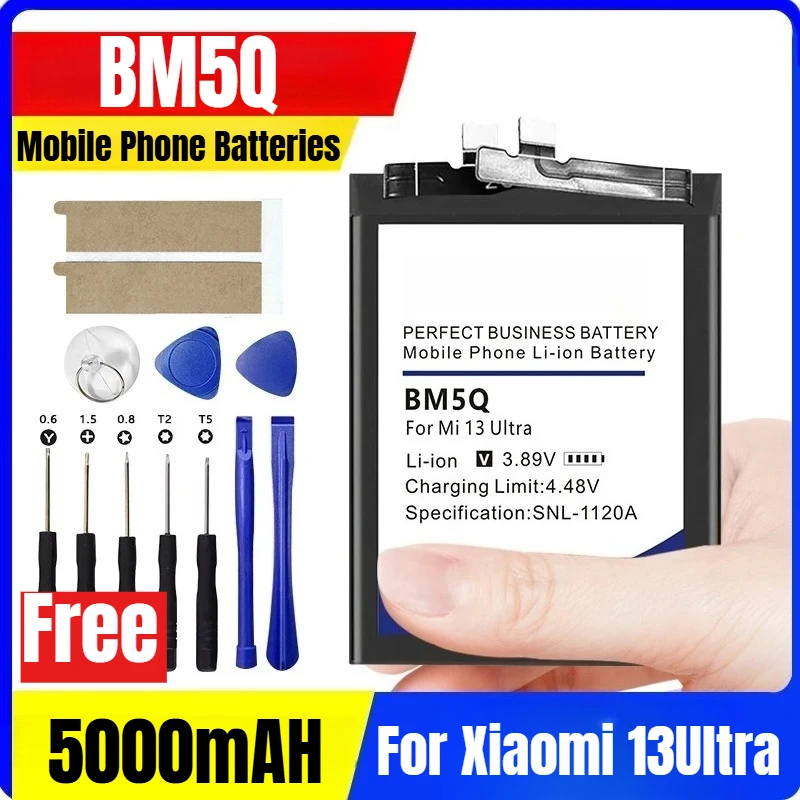 

BM5Q 5000mAh Mobile Phone Batteries for Xiaomi 13Ultra + Tools