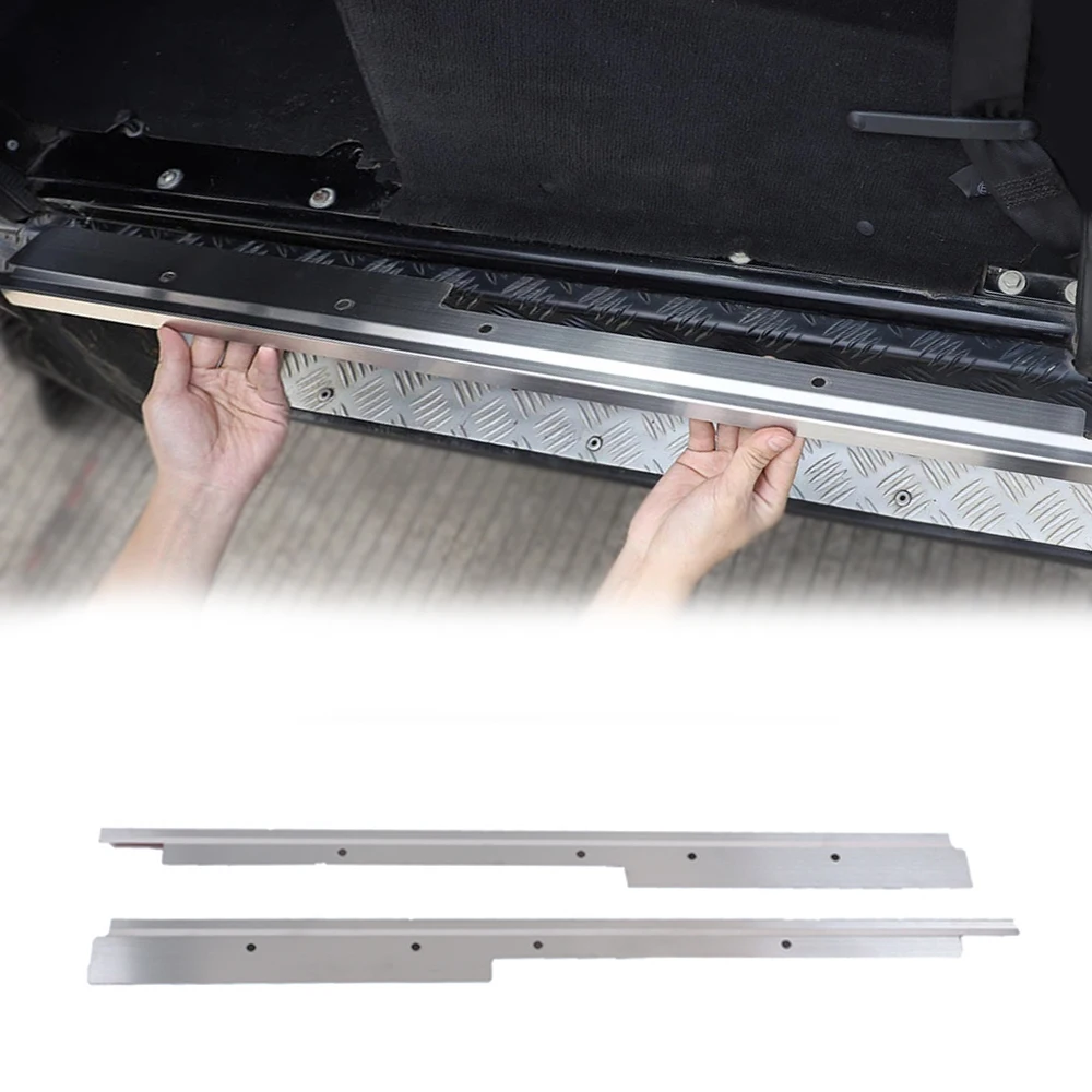 For Land Rover Defender 2004-2018 Car Inner Threshold Pedal rear Bumper Foot Plate front trunk Door Sill Guard Trim