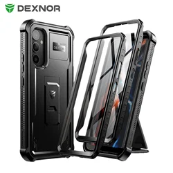 Dexnor For Samsung Galaxy A54 5G Case (2023) Full-Body Rugged Holster & Kickstand Shockproof Case with Built-in Screen Protector