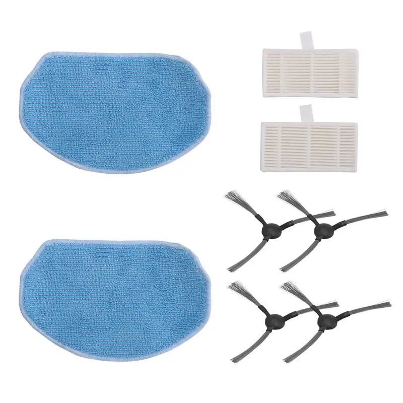 ABFU-For Midea VCR04W Robot Vacuum Cleaner Accessories Hepa Filter Side Brush Mop Cloth Spare Parts