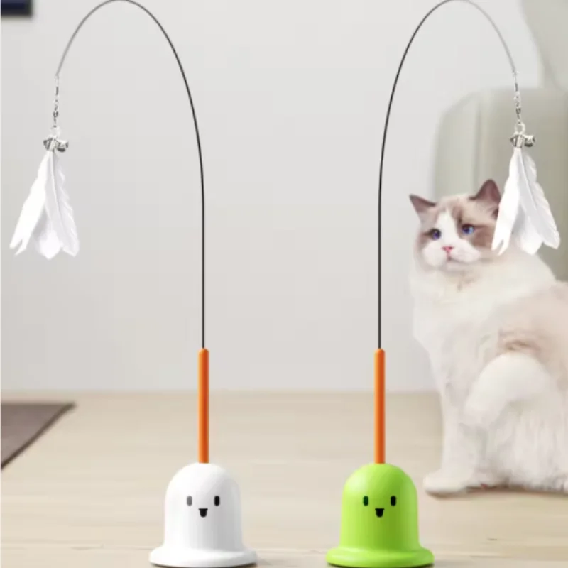 Interactive Cat Toy Self-Amusement Badminton Stick Bite Resistant Detachable Teasing Stick with Balls Pet Supplies for Kittens