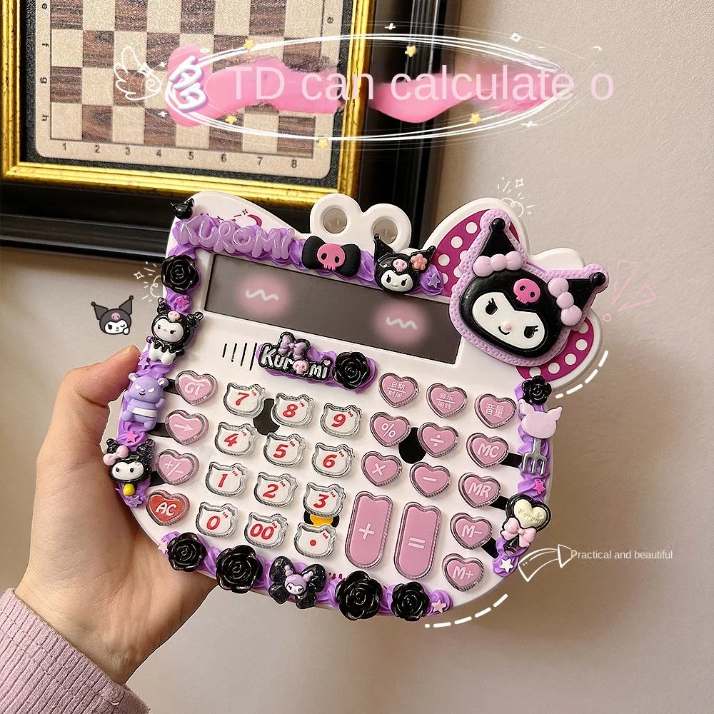 Kuromi Kawaii Hello Kitty Student Cartoon Voice Computer Ins High-value Cream Glue Store Home Calculator Best Gift