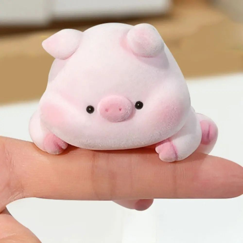4Pcs/8pcs/set Flocking Computer Monitor Decoration Desk Ornament Computer Display Screen Animal Model Cartoon Rabbit
