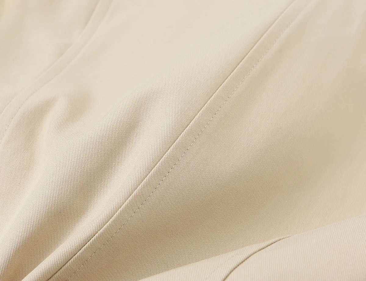 KONDALA Schicke Khaki-Weste für Damen, Ärmellos, Herbstmode 2026, Elegante Büro-Damenweste, Plissiert, Ausgeschnittenes Oberteil – Detail 11