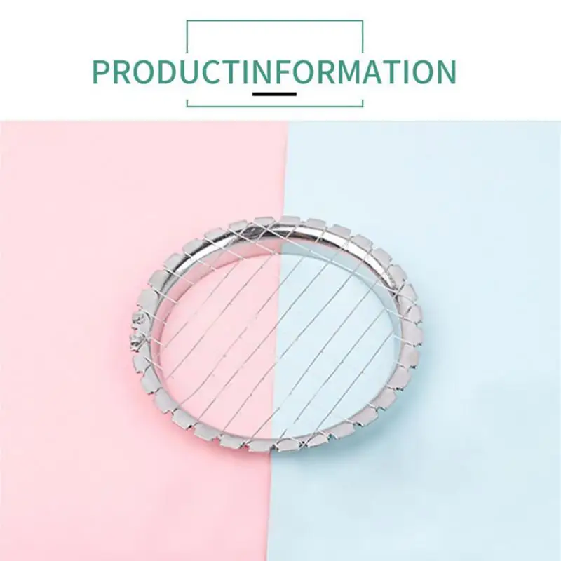 الفولاذ المقاوم للصدأ البيض القطاعة القاطع شبكة الخضار الفاكهة المروحية لسلطة الحلوى البطاطس مكعب شبكة قطع أدوات المطبخ #2