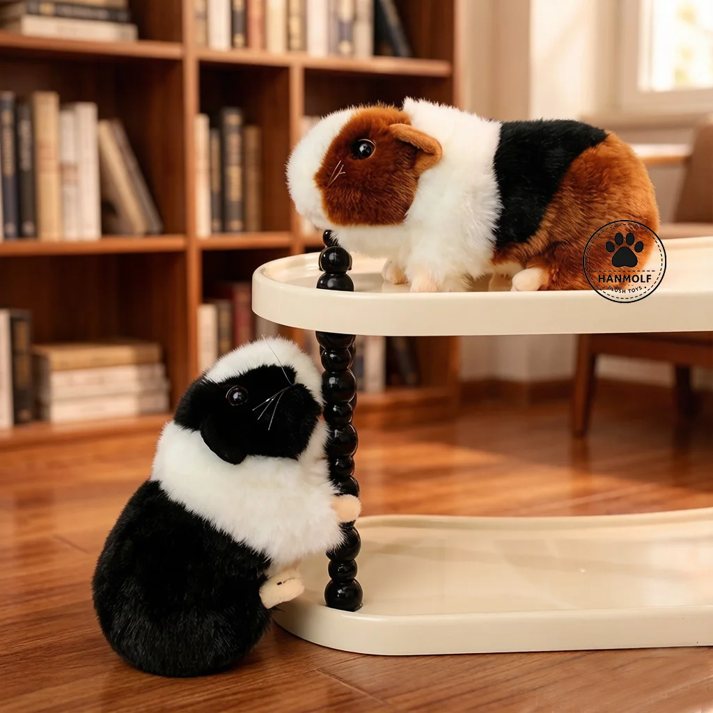 Muñeco de Peluche de Conejillo de Indias Realista de 19 cm, Peluche Suave y Adorable de Animal Pequeño, Regalo de Cumpleaños para Hombres