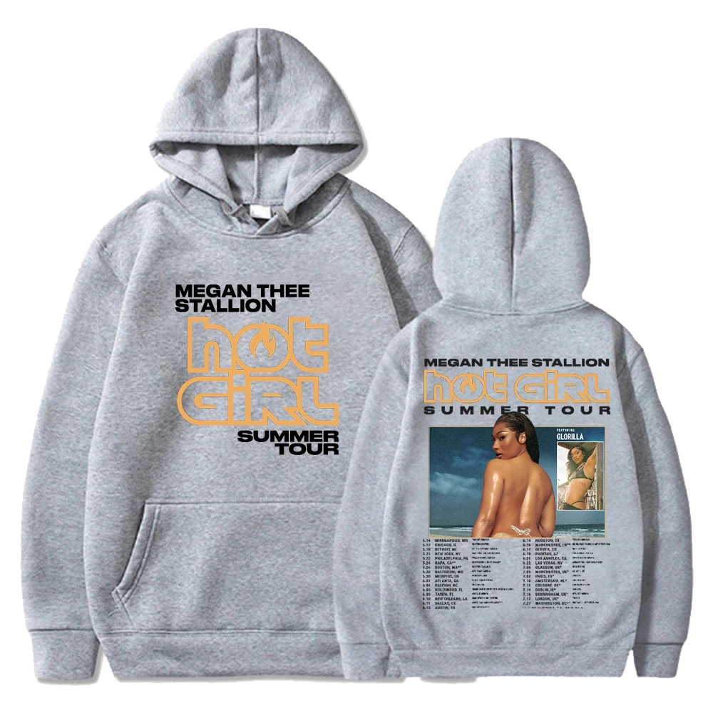 Megan Thee Stallion Hot Girl Summer Tour Hoodie 2024 Streetwear Long Sleeve Men Women Hooded Sweatshirt Hip Hop Clothes