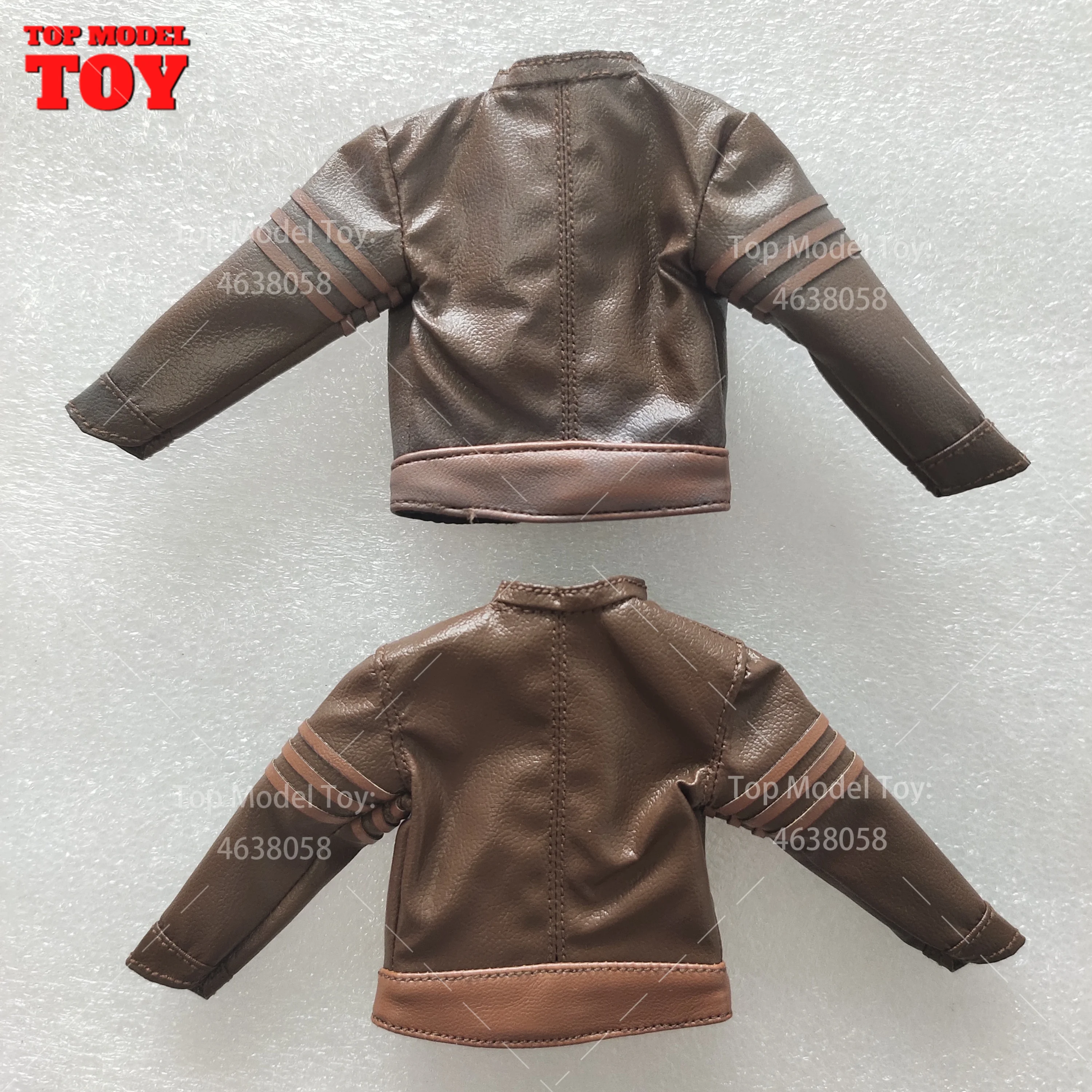 In Stock 1/12 Scale Brown Leather Jacket Clothes Accessory Model for 6'' Romankey Male Soldiers Action Figure Body Dolls