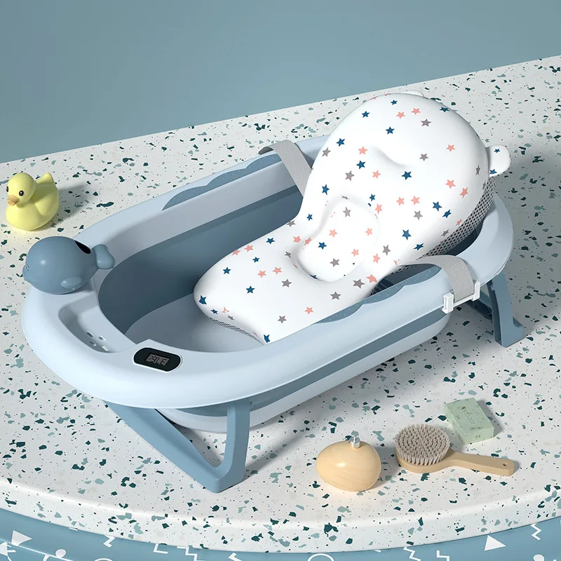 Baby Bath Mat Baby Shower Bathtub Mat Adjustable Non-slip Bathtub Support Seat Newborn Bath Seat Baby Safety Pillow