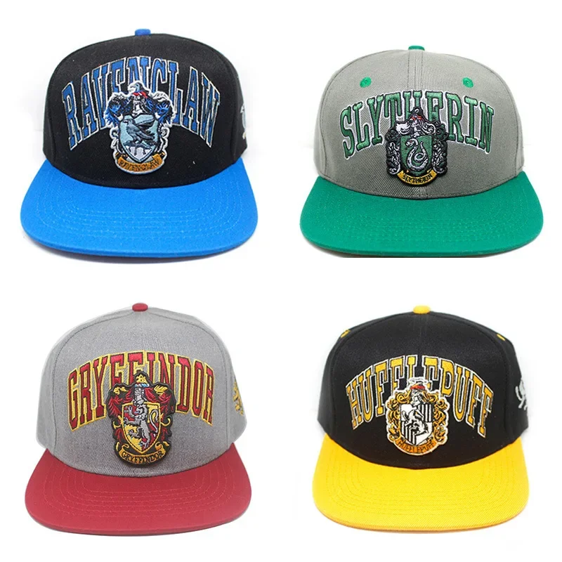 Harryy Potter Baseball Cap Hogwarts Visors Cotton Gryffindor Badge Slytherin Sunscreen Hat Slytherin With Embroidered Hats Caps