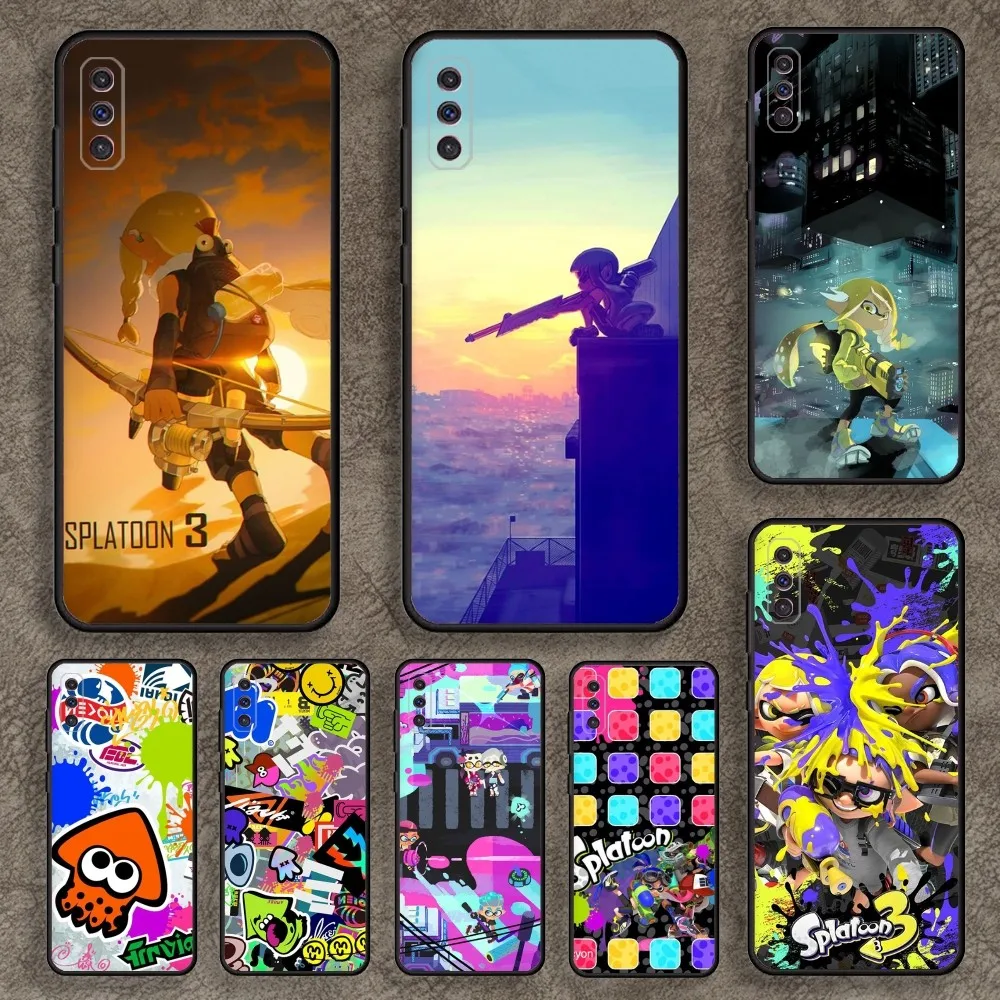 Game Splatoon 3 Phone Case for SamsungA 91,80,73,72,71,70,53,52,51,42,41,40,32,31,30,22,21,20,13 S 4G 5G Soft Black Case