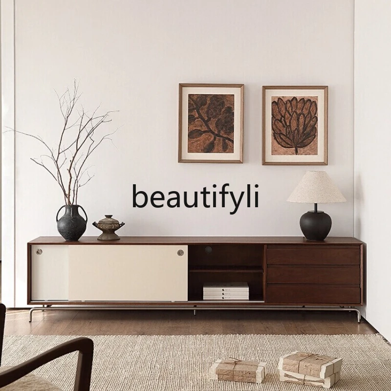 

TV cabinet, living room, home storage, locker, integrated high-end minimalist floor cabinet