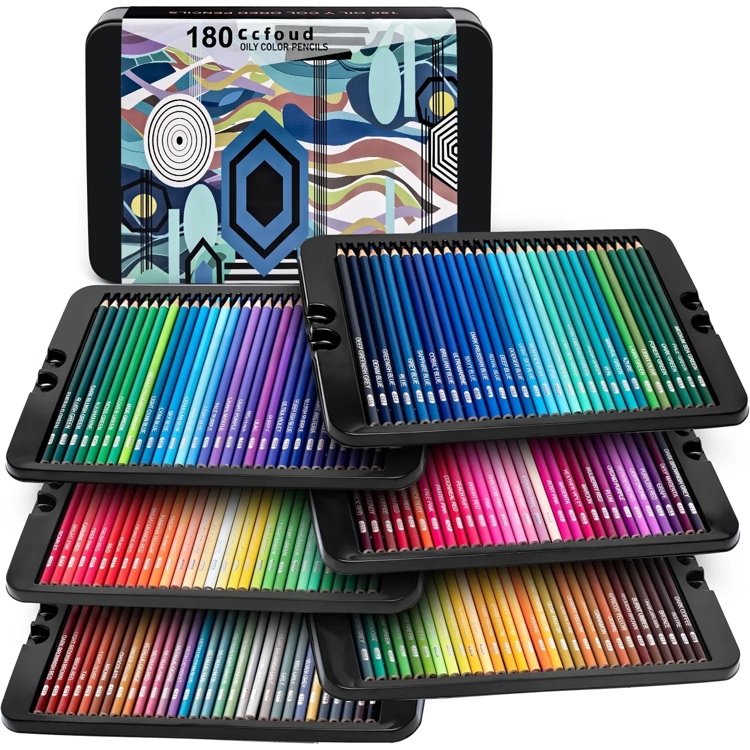 Pro Artist-Grade Colored Pencils Set - 48/72/120/160/180/240/300/520 Vibrant, Soft Core for Sketching & Shading,Pre-Sharpened