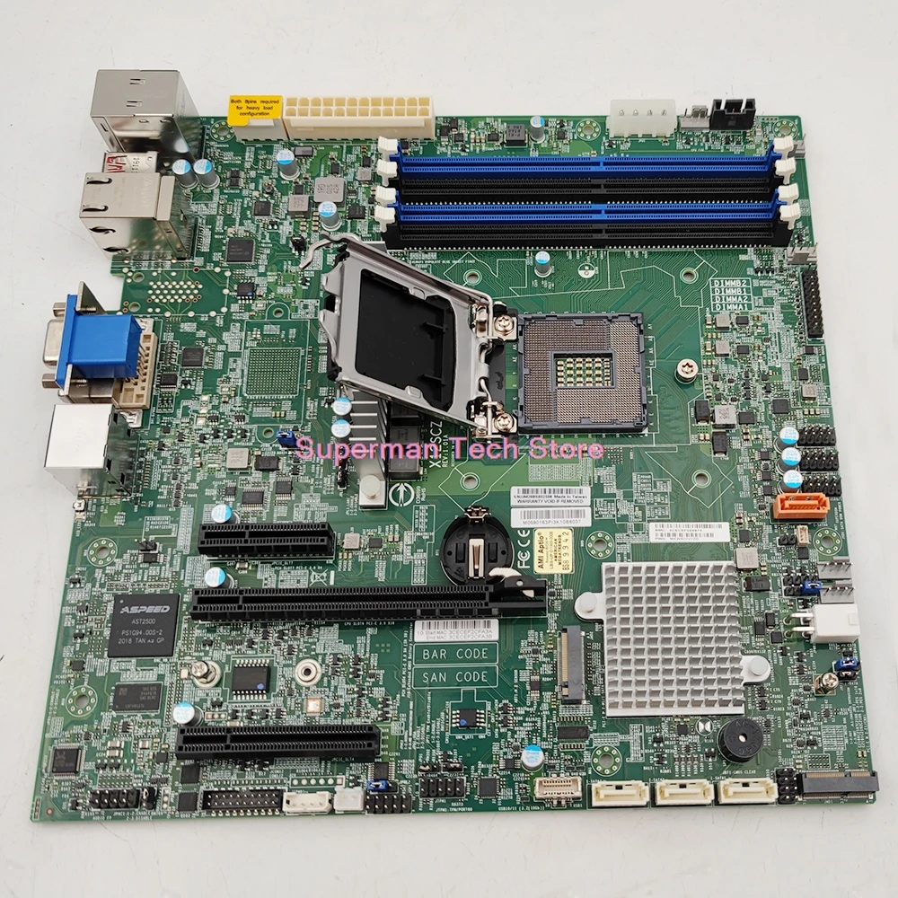 X12SCZ-QF For Supermicro Workstation Motherboard Q470 Chipset 10th Generation Core i9/i7/i5/i3 LGA-1200 DDR4 SATA3RECC