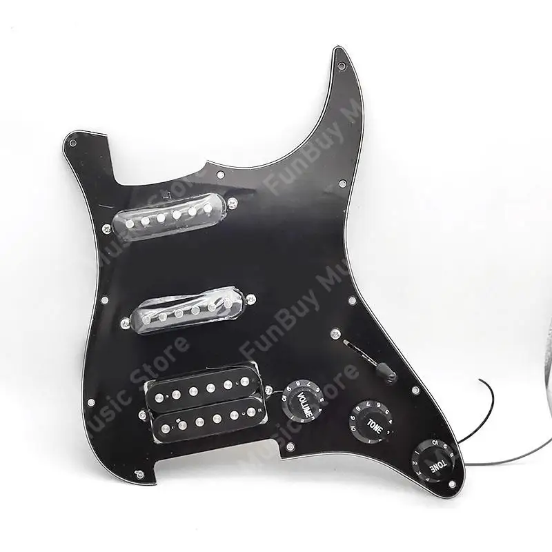 Loaded Prewired Electric Guitar Pickguard Pickup SSH Humbucker Pickups Set for ST Electric Guitar Black White Pearl