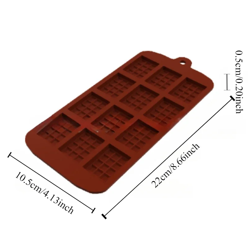 1pc Silica gel Chocolate mold Cake decoration tools Easy to demold High-quality Square Silicone molds for baking Baking utensils